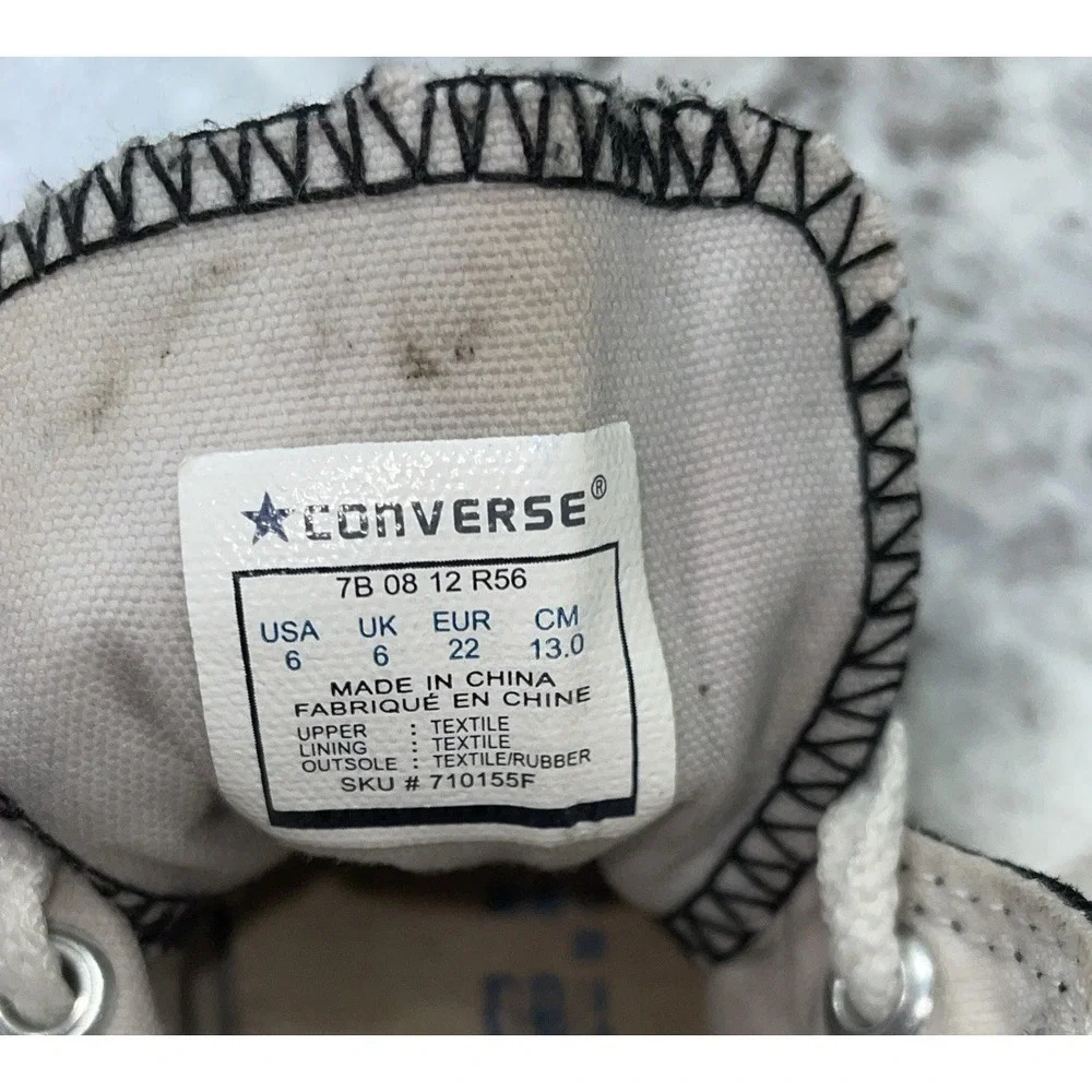 Converse‎ All Star Infant High Top Size 6 Black/Blue Tennis Shoes Chuck Taylor
